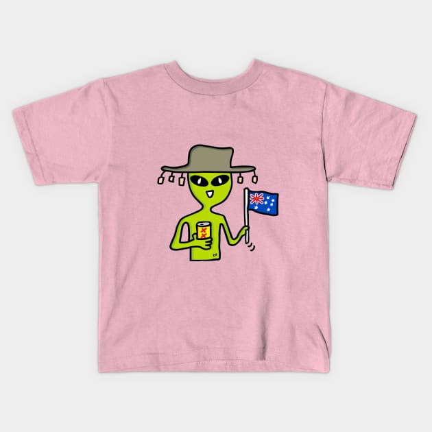 Australia Day Kids T-Shirt by Happy Sketchy